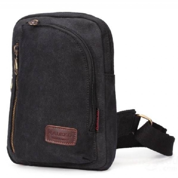 Mens Womens Casual Canvas Umhängetaschen Chest Pack Messenger Bag