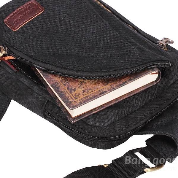 Mens Womens Casual Canvas Umhängetaschen Chest Pack Messenger Bag