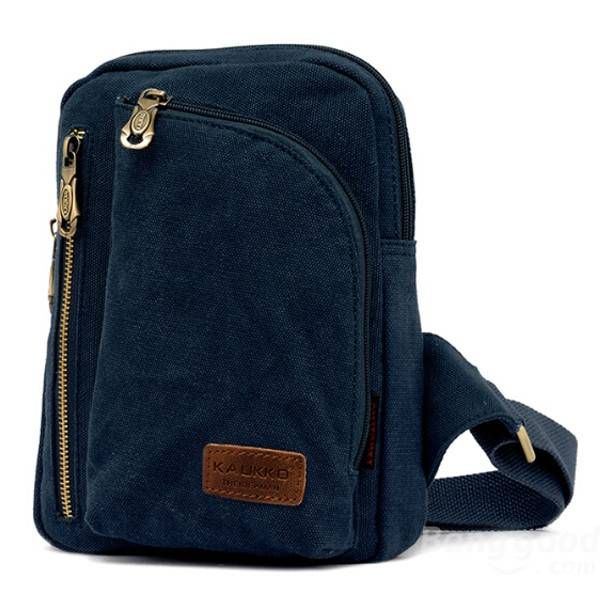 Mens Womens Casual Canvas Umhängetaschen Chest Pack Messenger Bag