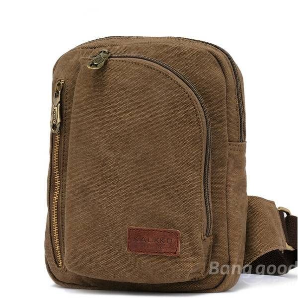 Mens Womens Casual Canvas Umhängetaschen Chest Pack Messenger Bag