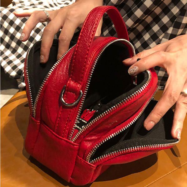 Mini Handytasche Aus Kunstleder Für Damen Retro Umhängetasche Mit Mehreren Fächern