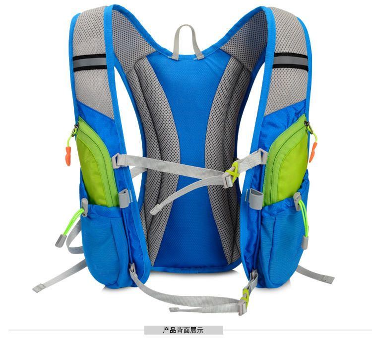 Nylon Outdoor Taschen Wanderrucksack Weste Wasserdichter Lauf Radrucksack Für 2l Wasserbeutel Für Herren