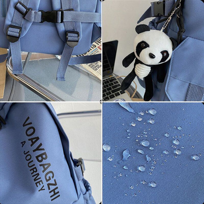 Olympische Winterspiele Der Damen Peking 2022 Niedlicher Panda Dekorations Multifunktions Rucksack Wasserdichte Schultasche Aus Nylon