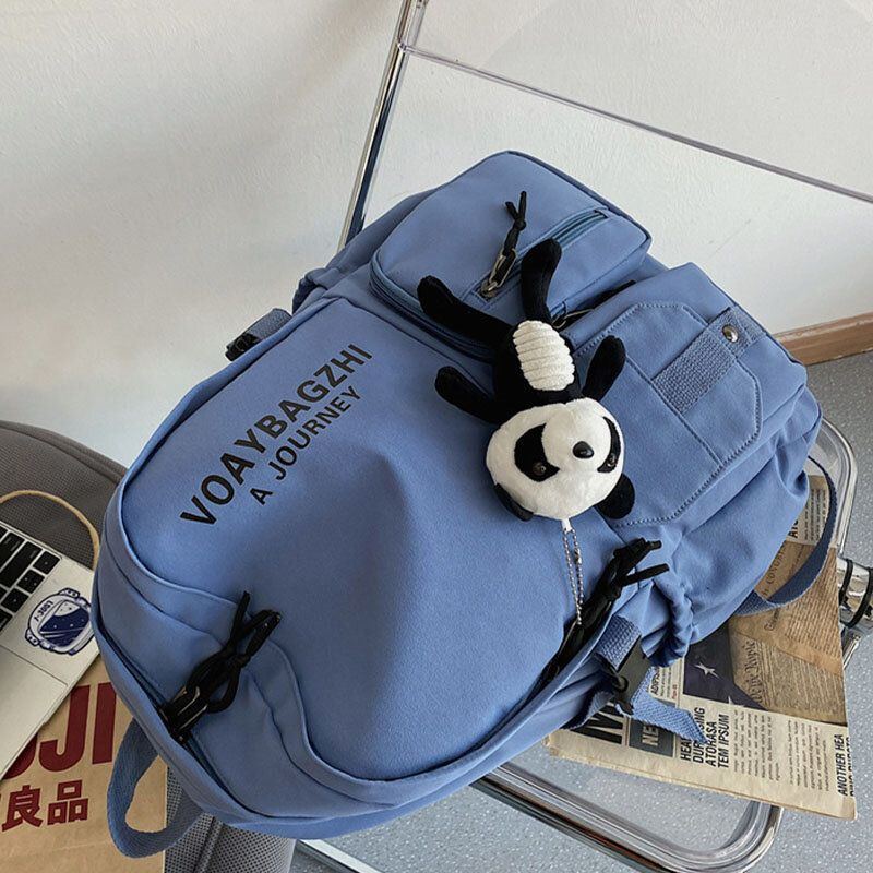 Olympische Winterspiele Der Damen Peking 2022 Niedlicher Panda Dekorations Multifunktions Rucksack Wasserdichte Schultasche Aus Nylon