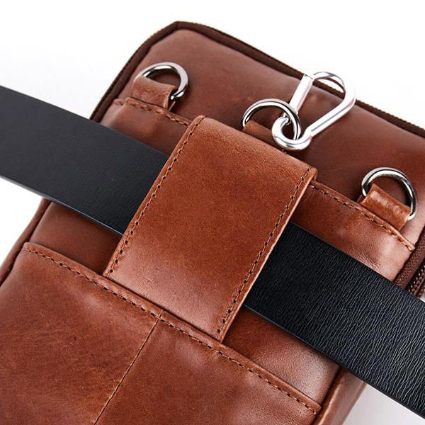 Personalisierte 5.5 Zoll Handytasche Aus Echtem Leder Für Herren