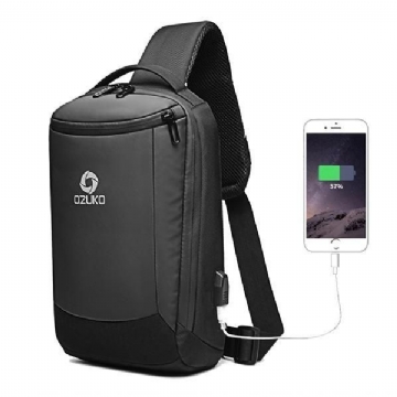 Wasserdichte Business Usb Ladebuchse Mit Großer Kapazität Schultertasche Brusttasche Umhängetasche Für Herren