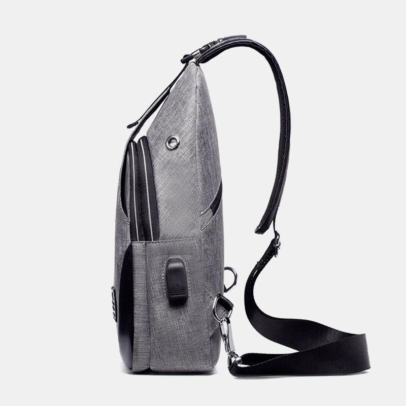 Wasserdichte Usb Brusttasche Für Herren Croddbody Tasche Mit Großem Fassungsvermögen