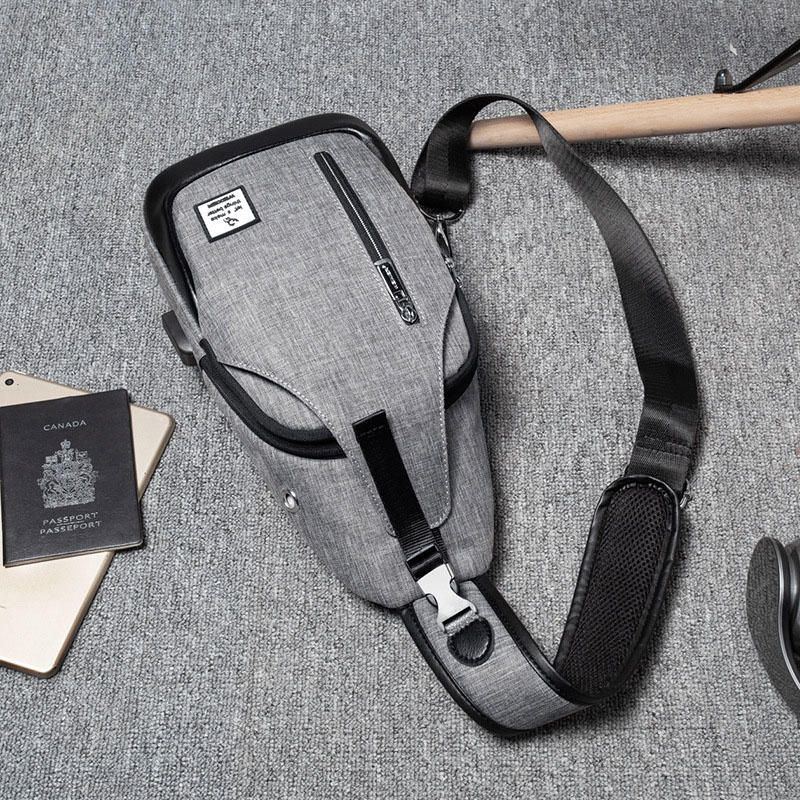 Wasserdichte Usb Brusttasche Für Herren Croddbody Tasche Mit Großem Fassungsvermögen