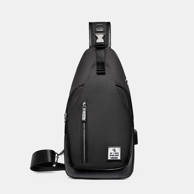 Wasserdichte Usb Brusttasche Für Herren Croddbody Tasche Mit Großem Fassungsvermögen