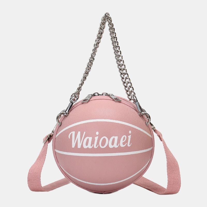 Women's Wonmen Einzigartiges Design Basketball Look Einfarbige Handtasche Mode Verstellbare Umhängetasche Umhängetasche