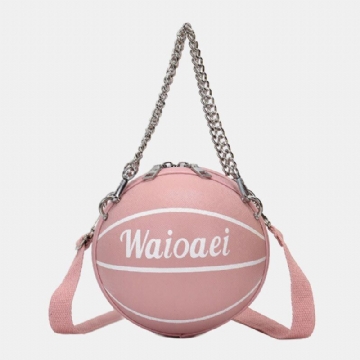 Women's Wonmen Einzigartiges Design Basketball Look Einfarbige Handtasche Mode Verstellbare Umhängetasche Umhängetasche