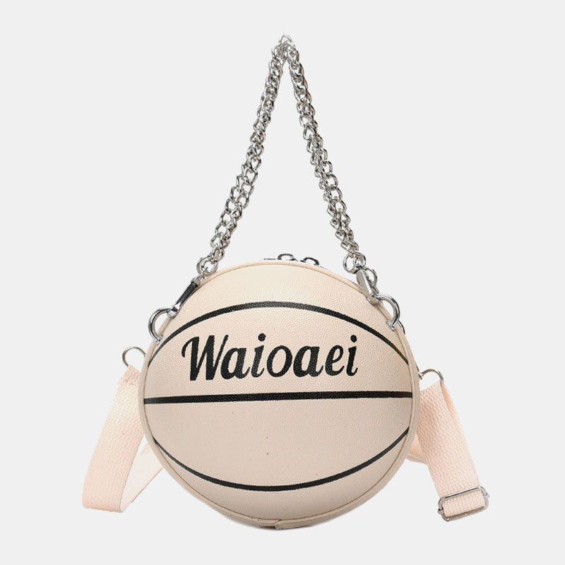 Women's Wonmen Einzigartiges Design Basketball Look Einfarbige Handtasche Mode Verstellbare Umhängetasche Umhängetasche