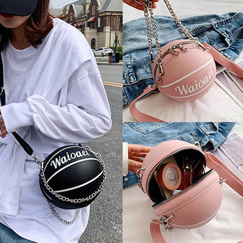 Women's Wonmen Einzigartiges Design Basketball Look Einfarbige Handtasche Mode Verstellbare Umhängetasche Umhängetasche