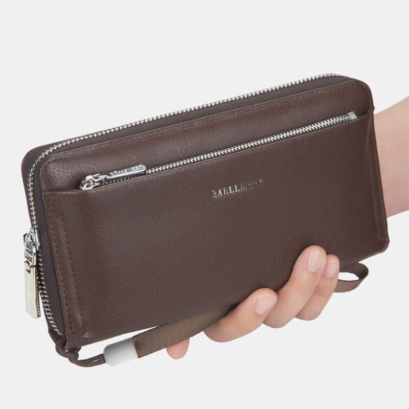 Baellerry Herren Kunstleder Lange Geldbörse Clutches Tasche Handytasche