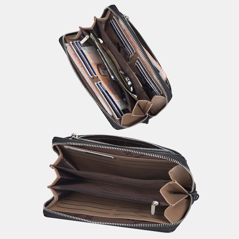 Baellerry Herren Kunstleder Lange Geldbörse Clutches Tasche Handytasche