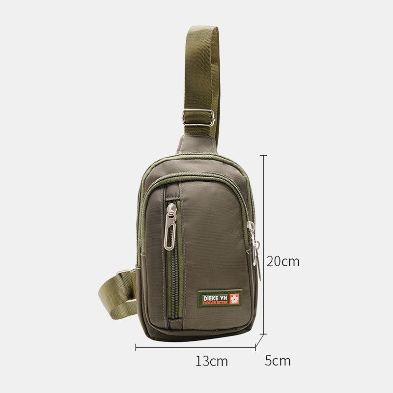 Herren Nylon Sport Multi Pocket Crossbody Bag Chest Bag Sling Bag