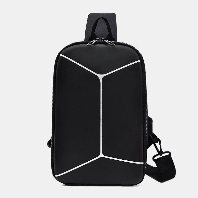 Herren Nylon Usb Lade Lässige Outdoor Kurze Brusttasche Umhängetasche