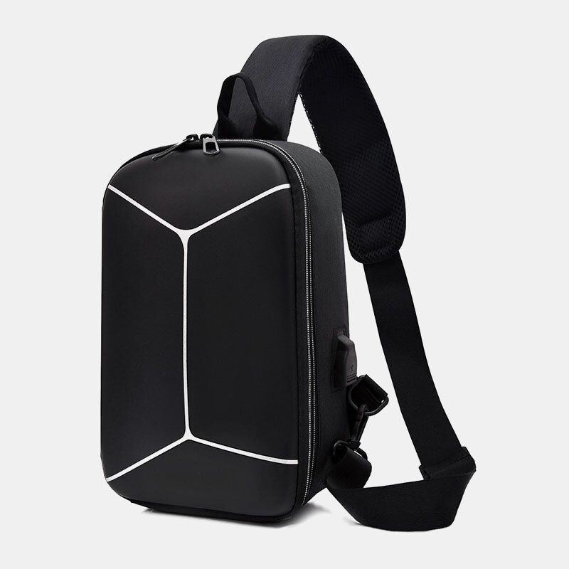 Herren Nylon Usb Lade Lässige Outdoor Kurze Brusttasche Umhängetasche