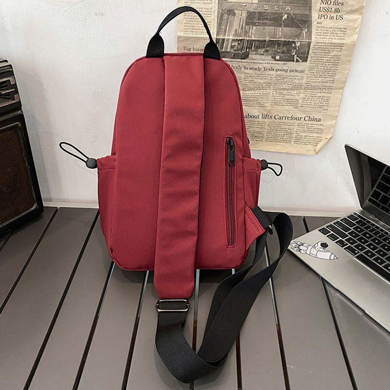 Herren Unisex Nylon Rückenreißverschluss Anti Diebstahl Tasche Brusttasche Wasserdichte Umhängetasche Mit Großem Fassungsvermögen Handytasche Mit Affenanhänger