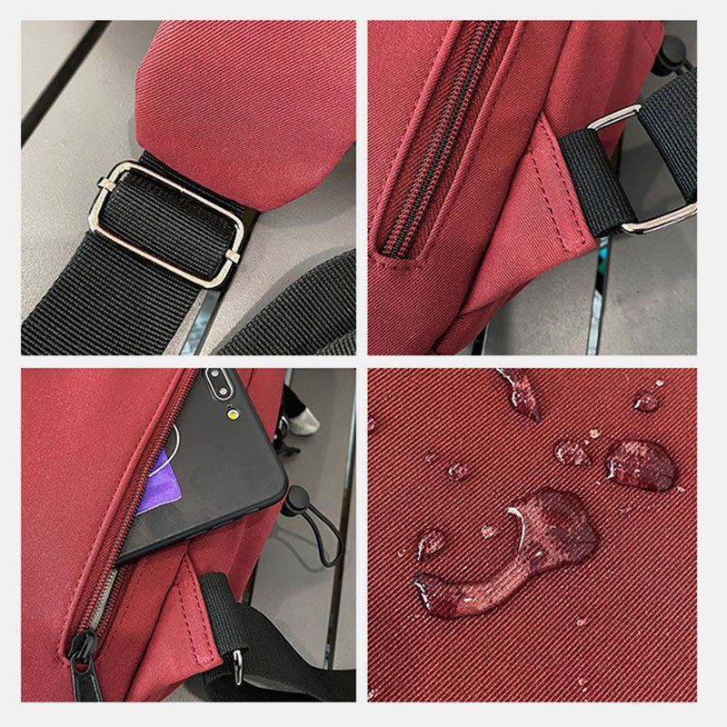 Herren Unisex Nylon Rückenreißverschluss Anti Diebstahl Tasche Brusttasche Wasserdichte Umhängetasche Mit Großem Fassungsvermögen Handytasche Mit Affenanhänger