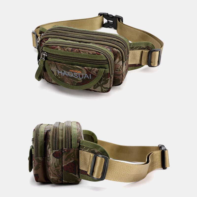 Herren Wasserdichte Multi Pocket Camouflage Outdoor Brusttasche Gürteltasche Sling Bag