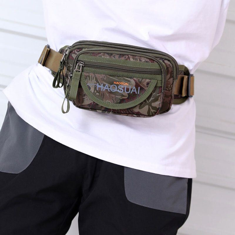 Herren Wasserdichte Multi Pocket Camouflage Outdoor Brusttasche Gürteltasche Sling Bag