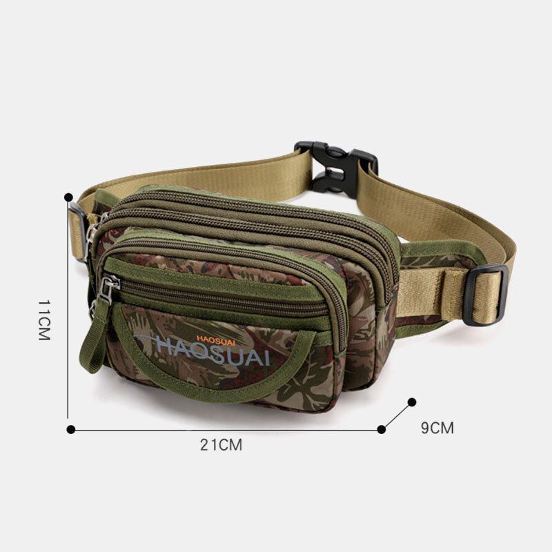 Herren Wasserdichte Multi Pocket Camouflage Outdoor Brusttasche Gürteltasche Sling Bag