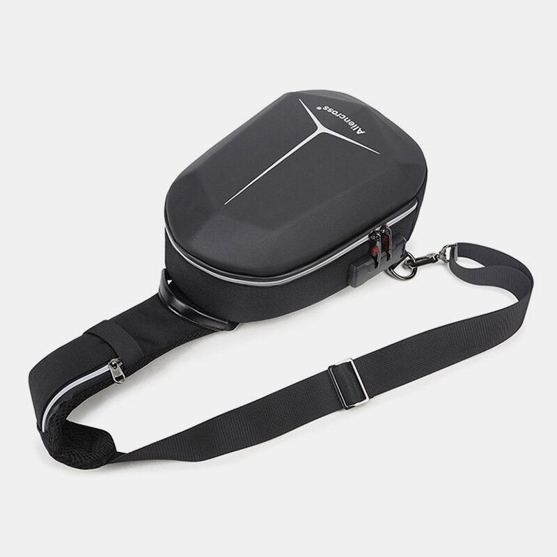 Herren Große Kapazität Usb Aufladung Mehrschichtige Wasserdichte Umhängetasche Brusttasche Sling Bag