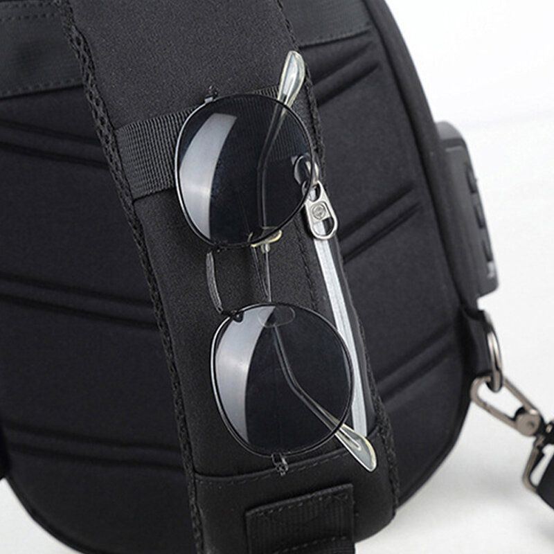 Herren Große Kapazität Usb Aufladung Mehrschichtige Wasserdichte Umhängetasche Brusttasche Sling Bag