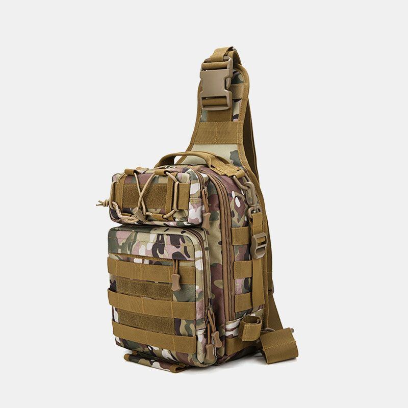 Herren Nylon Camouflage Große Kapazität Multi Carry Tactical Travel Outdoor Chest Bag Umhängetasche