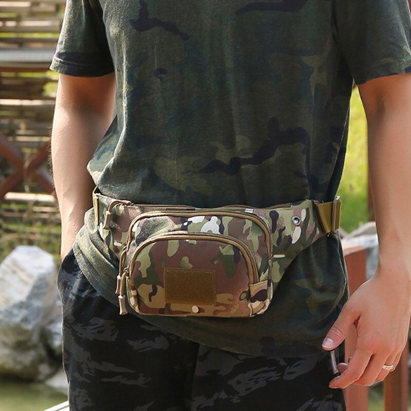 Herren Nylon Multi Carry Multi Pocket Outdoor Tactical Camouflage Reiten Gürteltasche Umhängetasche Brusttasche