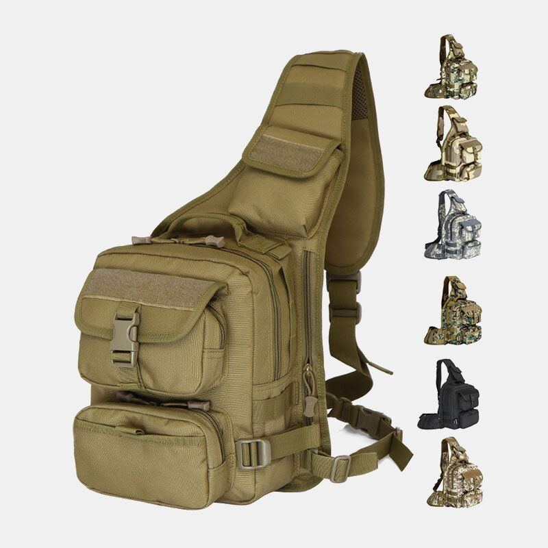 Herren Nylon Tactical Camouflage Reiten Camping Sport Outdoor Umhängetasche Brusttasche