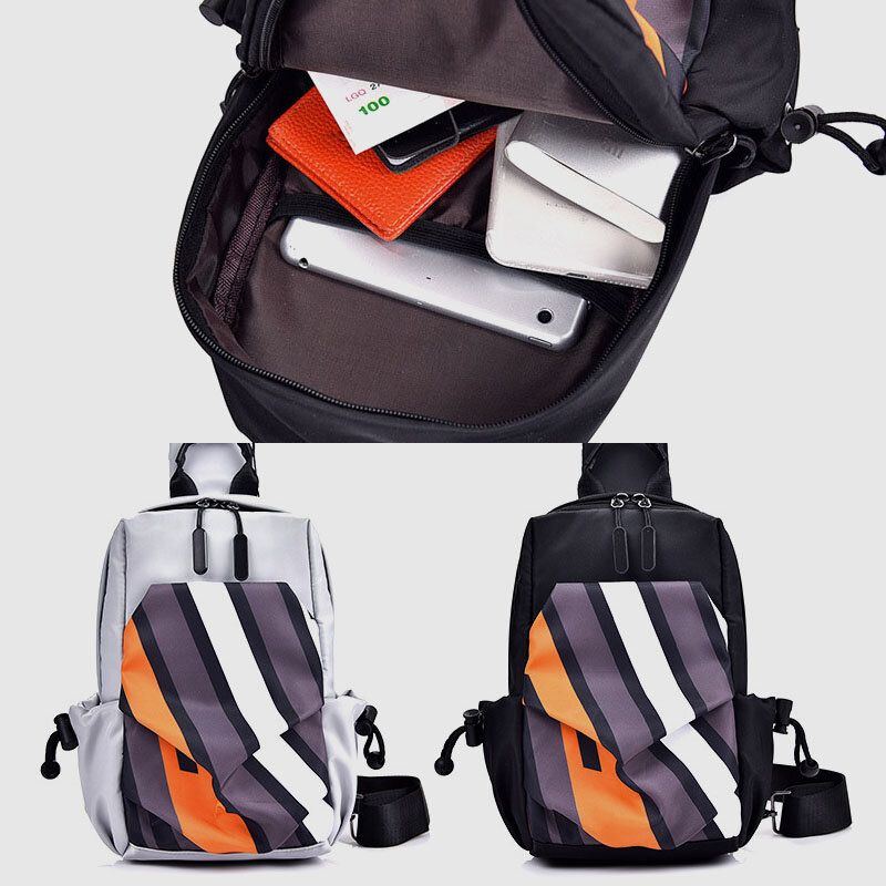 Herren Oxford Tuch Lässige Mode Wasserdichte Outdoor Brusttasche Umhängetasche