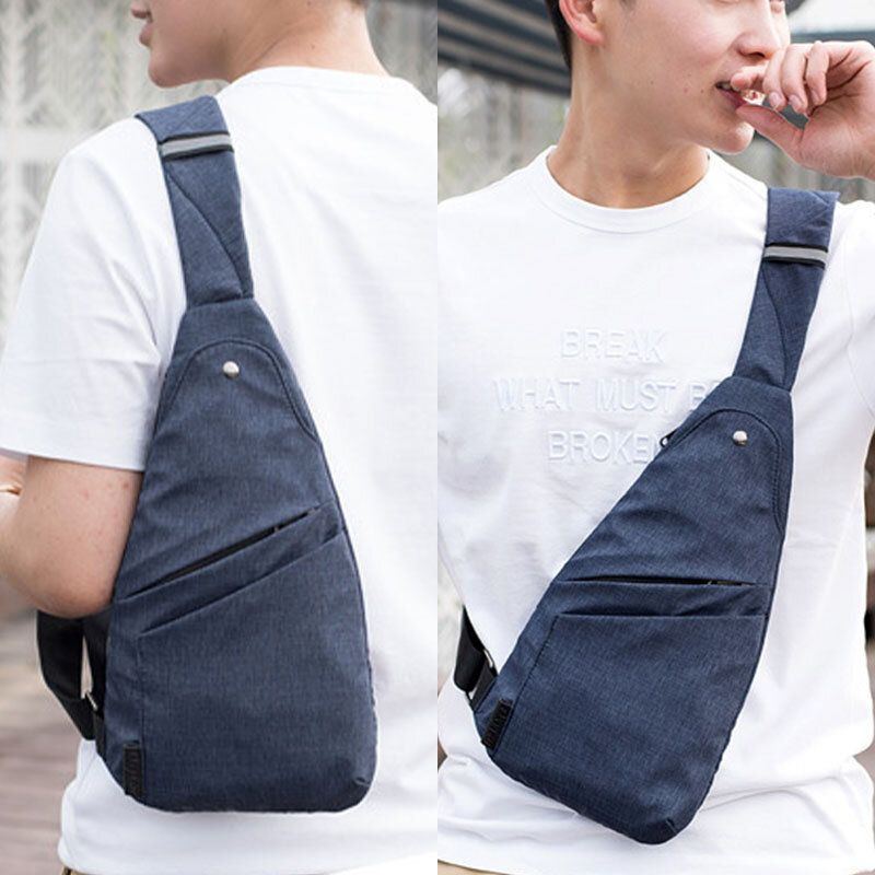 Herren Polyester Große Kapazität Multi Pocket Wasserdicht Casual Umhängetasche Brusttasche Sling Bag