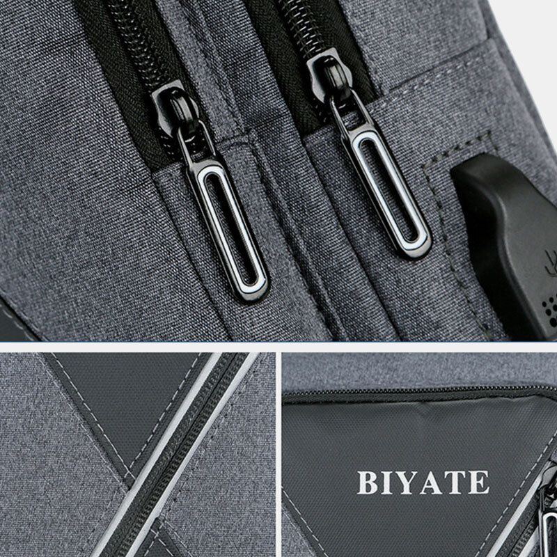 Herren Usb Aufladung Brusttasche Mit Mehreren Taschen Oxford Rutschfeste Verschleißfeste Wasserdichte Lässige Umhängetasche Umhängetaschen