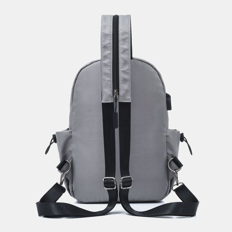 Herren Usb Aufladung Multi Carry Multi Layer Wasserdichte Umhängetasche Brusttasche Sling Bag Rucksack