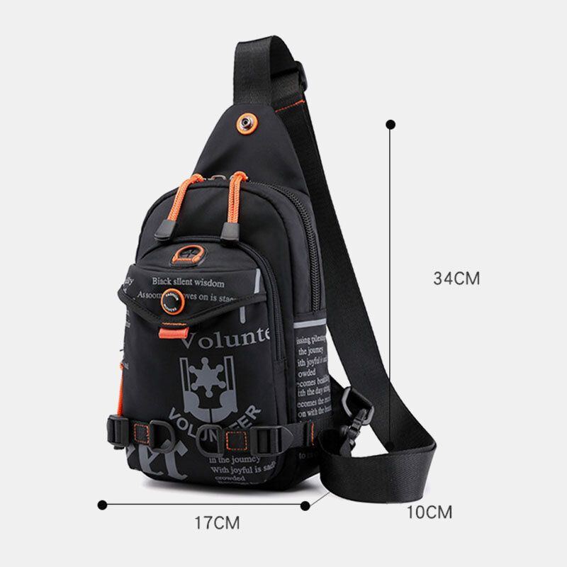 Herren Wasserdichte Mode Multifunktionale Outdoor Brusttasche Umhängetasche