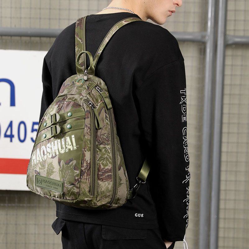 Men Camouflages Multifunktionale Wasserdichte Sport Brusttasche Mit Großer Kapazität Umhängetasche Umhängetasche Rucksack