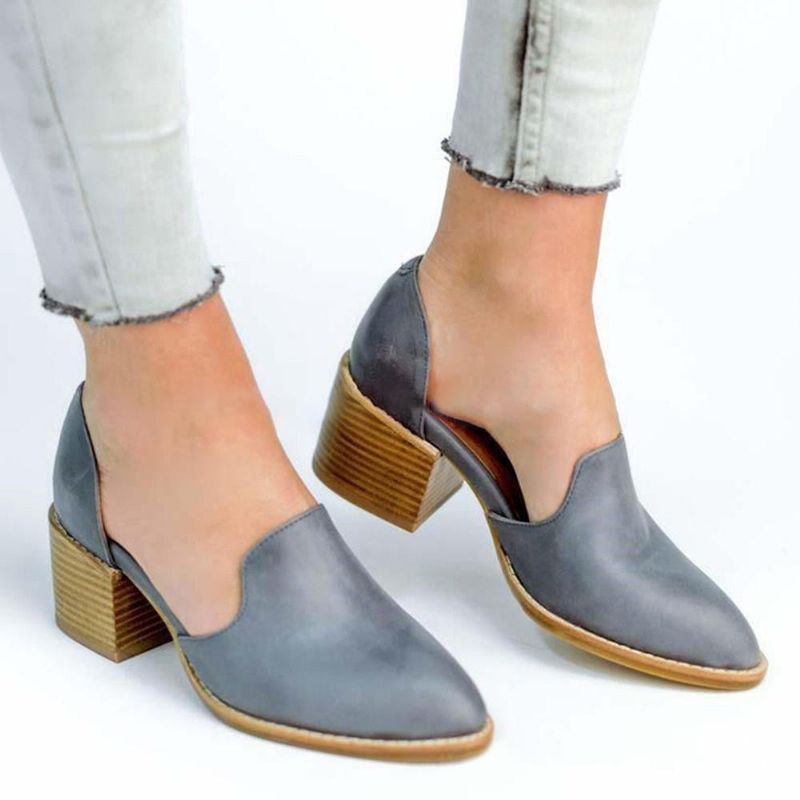 Chunky Heel Pumps Lässige Slip On Schuhe Für Damen