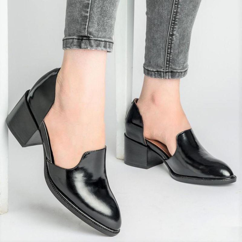 Chunky Heel Pumps Lässige Slip On Schuhe Für Damen