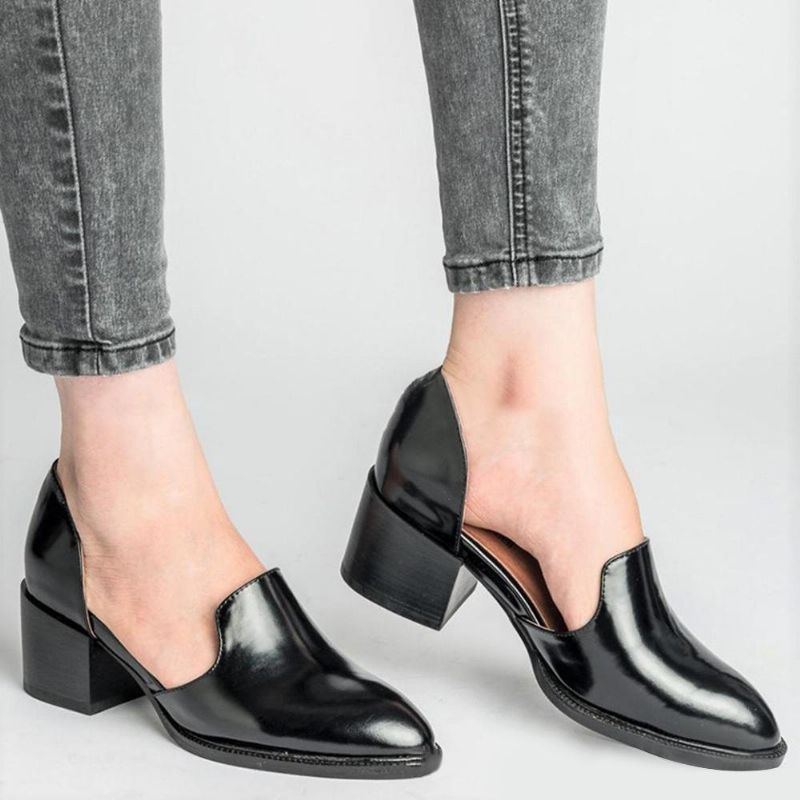 Chunky Heel Pumps Lässige Slip On Schuhe Für Damen