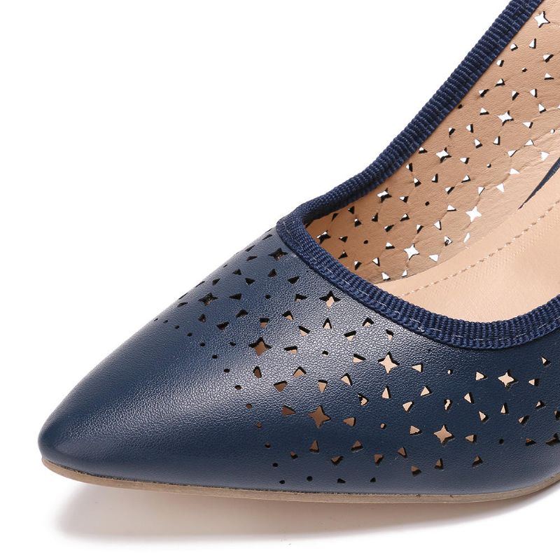 Damen Aushöhlen Spitzschuh Slingback Elegante Büro Pumps