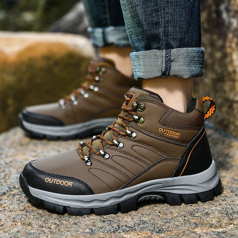 Bequeme Anti Kollisions Zehenkappe Für Herren Rutschfest Outdoor Sport Lässige Wanderschuhe