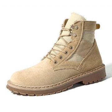 Bequeme High Top Stiefel Aus Segeltuch Im Army Stil Für Herren