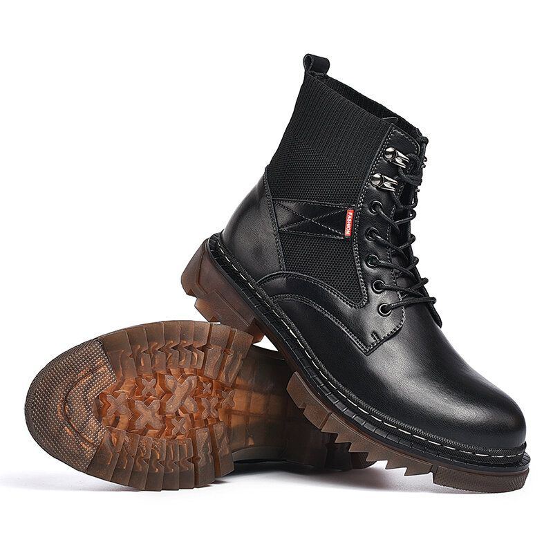 Bequeme Runde Rutschfeste High Top Tooling Stiefel Für Herren