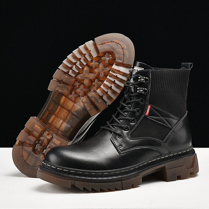 Bequeme Runde Rutschfeste High Top Tooling Stiefel Für Herren