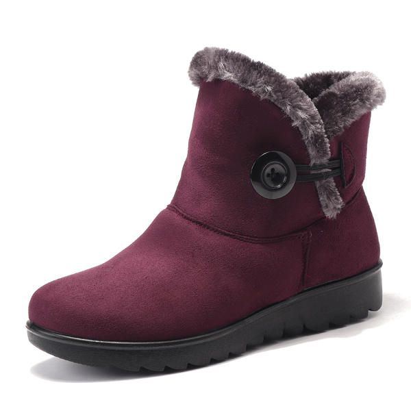 Bequeme Warmhaltende Weiche Knöchel Schneestiefel Für Damen Mit Schnalle