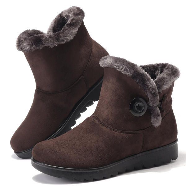 Bequeme Warmhaltende Weiche Knöchel Schneestiefel Für Damen Mit Schnalle