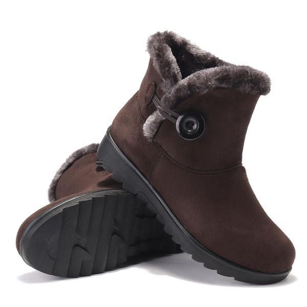 Bequeme Warmhaltende Weiche Knöchel Schneestiefel Für Damen Mit Schnalle