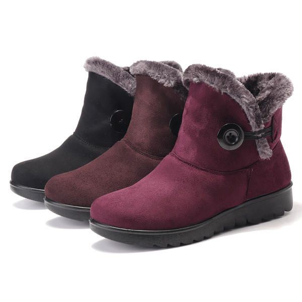 Bequeme Warmhaltende Weiche Knöchel Schneestiefel Für Damen Mit Schnalle